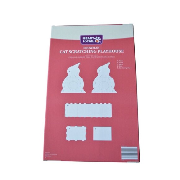 Heart to Tail Snowman Man Cat Scratching Playhouse with Catnip NIB - Picture 3 of 3